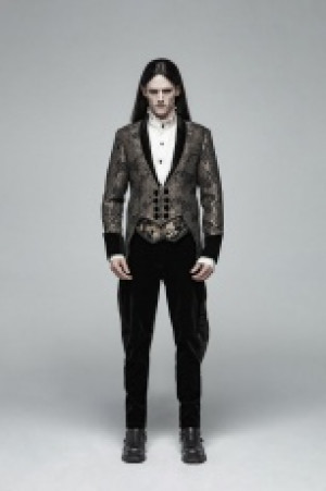 Gothic Medium Length Jacquard Jacket Punk Rave WY-1011LCM/GD -  
