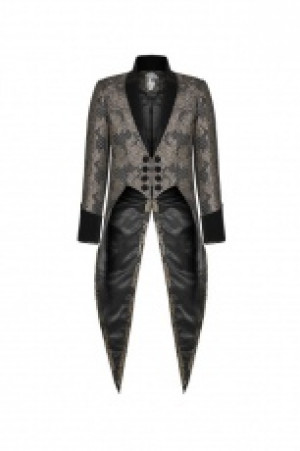  Gothic Medium Length Jacquard Jacket Punk Rave WY-1011LCM/GD -  