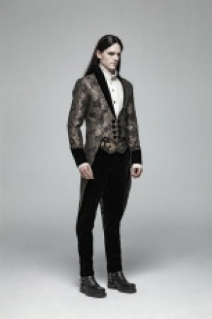  Gothic Medium Length Jacquard Jacket Punk Rave WY-1011LCM/GD -  