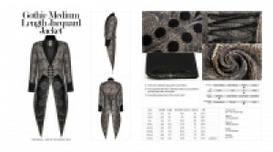  Gothic Medium Length Jacquard Jacket Punk Rave WY-1011LCM/GD -  