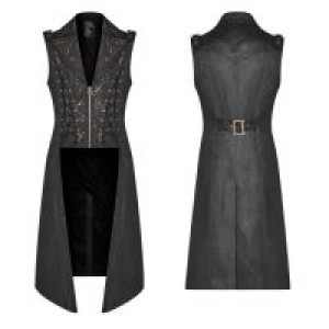  Steampunk Long Vest Punk Rave WY-1016MJM/BK -  
