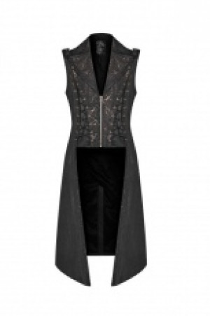  Steampunk Long Vest Punk Rave WY-1016MJM/BK -  