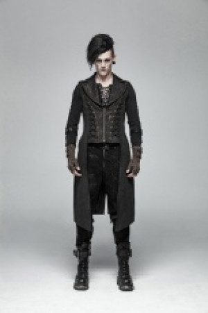  Steampunk Long Vest Punk Rave WY-1016MJM/BK -  