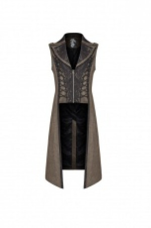  Steampunk Long Vest Punk Rave WY-1016MJM/CO -  