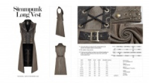  Steampunk Long Vest Punk Rave WY-1016MJM/CO -  