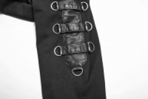  Punk Asymmetric Short Coat Punk Rave WY-1017XDM/BK -  
