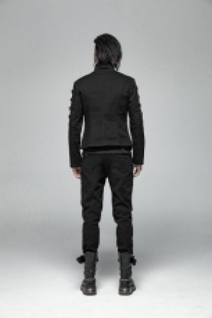  Punk Asymmetric Short Coat Punk Rave WY-1017XDM/BK -  