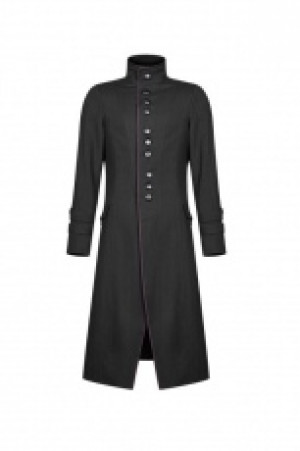  Simple Gothic Mid-length Jacket Punk Rave WY-1021XCM/BK -  