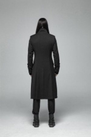  Simple Gothic Mid-length Jacket Punk Rave WY-1021XCM/BK -  