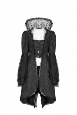  Gothic Dress Coat Punk Rave WY-1022LCF/BK -  