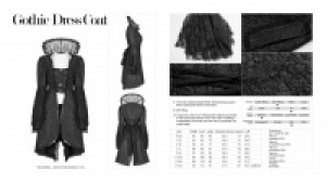  Gothic Dress Coat Punk Rave WY-1022LCF/BK -  