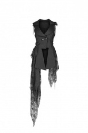  Dark Asymmetric Vest Punk Rave WY-1024MJF/BK -  