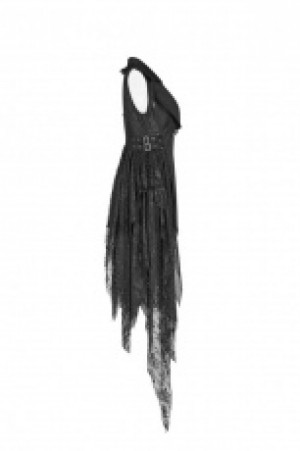  Dark Asymmetric Vest Punk Rave WY-1024MJF/BK -  