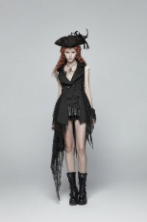 Dark Asymmetric Vest Punk Rave WY-1024MJF/BK -  