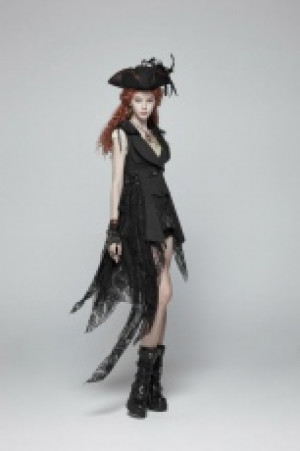  Dark Asymmetric Vest Punk Rave WY-1024MJF/BK -  