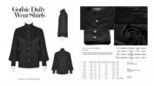 Gothic Daily Wear Shirts Punk Rave WY-1029CCM/BK -  