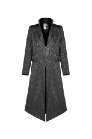  Gothic jacquard Mid-length Coat Punk Rave WY-1030XCM/BK -  
