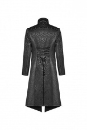  Gothic jacquard Mid-length Coat Punk Rave WY-1030XCM/BK -  