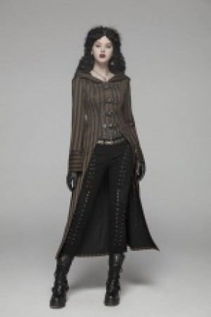  Steam Punk Striped Long Coat Punk Rave WY-1034LCF/CO -  