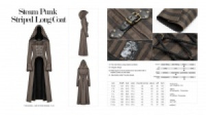  Steam Punk Striped Long Coat Punk Rave WY-1034LCF/CO -  