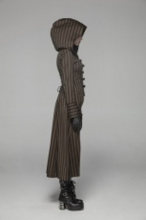  Steam Punk Striped Long Coat Punk Rave WY-1034LCF/CO -  