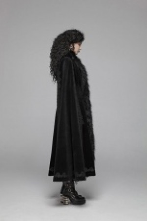  Gothic Vintage Gorgeous Long Coat Punk Rave WY-1035LCF/BK -  