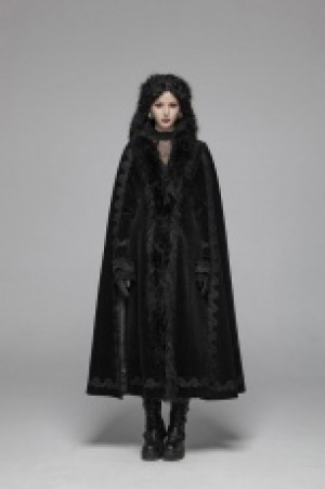  Gothic Vintage Gorgeous Long Coat Punk Rave WY-1035LCF/BK -  