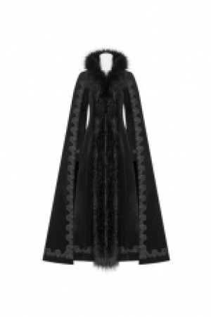  Gothic Vintage Gorgeous Long Coat Punk Rave WY-1035LCF/BK -  
