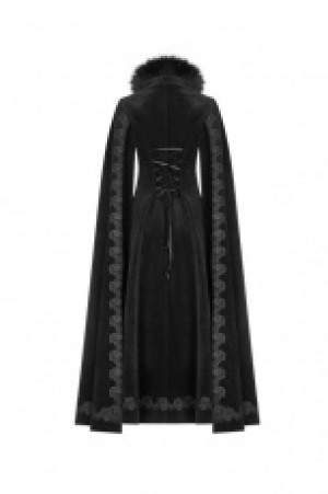  Gothic Vintage Gorgeous Long Coat Punk Rave WY-1035LCF/BK -  