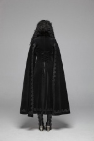  Gothic Vintage Gorgeous Long Coat Punk Rave WY-1035LCF/BK -  