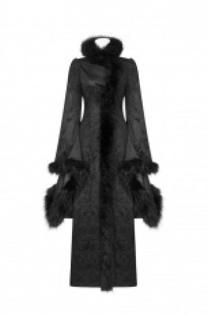  Gothic Gorgeous Jacquard Long Coat Punk Rave WY-1036LCF/BK -  