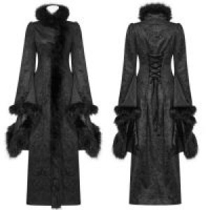  Gothic Gorgeous Jacquard Long Coat Punk Rave WY-1036LCF/BK -  