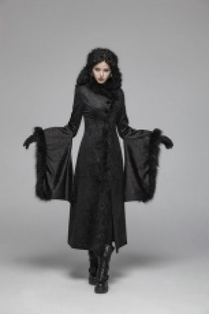  Gothic Gorgeous Jacquard Long Coat Punk Rave WY-1036LCF/BK -  