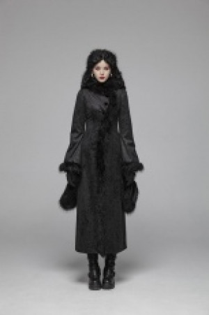  Gothic Gorgeous Jacquard Long Coat Punk Rave WY-1036LCF/BK -  