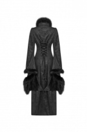  Gothic Gorgeous Jacquard Long Coat Punk Rave WY-1036LCF/BK -  