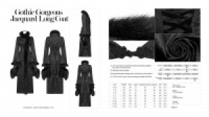  Gothic Gorgeous Jacquard Long Coat Punk Rave WY-1036LCF/BK -  