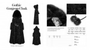  Gothic Gorgeous Cloak Punk Rave WY-1038DPF/BK -  