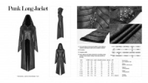  Punk Long Jacket Punk Rave WY-1039XCF/BK -  