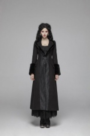  Gothic Gorgeous Long Coat Punk Rave WY-1040XCF/BK -  