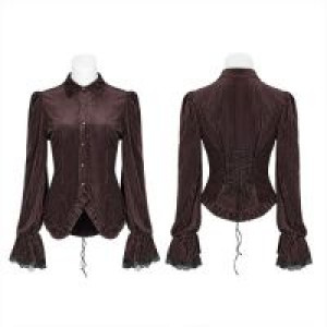  Gothic Dark-Grain Velvet Shirt Punk Rave WY-1041CCF/CO -  