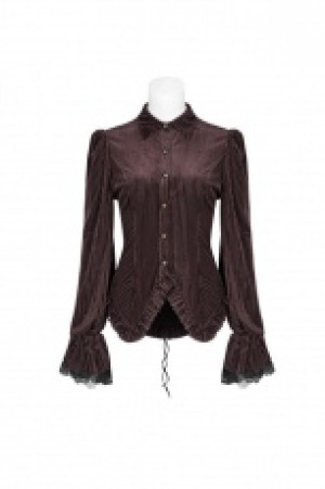  Gothic Dark-Grain Velvet Shirt Punk Rave WY-1041CCF/CO -  