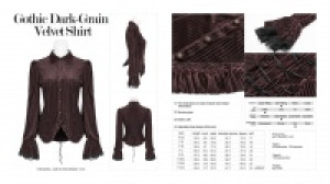  Gothic Dark-Grain Velvet Shirt Punk Rave WY-1041CCF/CO -  