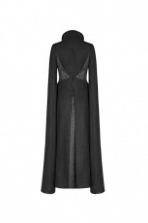  Gothic Woolen Long Coat Punk Rave WY-1044LCF/BK -  