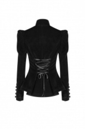 Gothic Weft Velvet Short Coat Punk Rave WY-1045LDF/BK -  