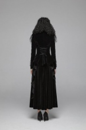  Gothic Weft Velvet Short Coat Punk Rave WY-1045LDF/BK -  