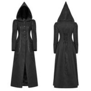  Gothic Long Woolen Coat Punk Rave WY-1046LCF/BK -  