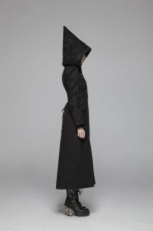  Gothic Long Woolen Coat Punk Rave WY-1046LCF/BK -  