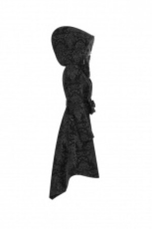 Gothic Pattern Medium Long Coat Punk Rave WY-1054MCF/BK -  