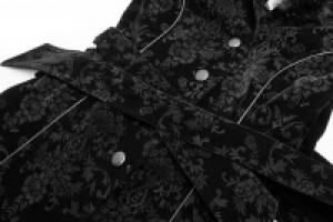  Gothic Pattern Medium Long Coat Punk Rave WY-1054MCF/BK -  