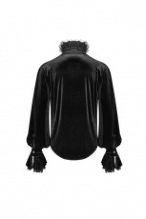  Gothic Velvet Shirt Punk Rave WY-1070CCM/BK -  